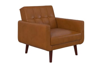 Fåtölj Nola Konstläder/Ljusbrun - Dorel Home - Möbler - Fåtölj & stolar - Fåtölj