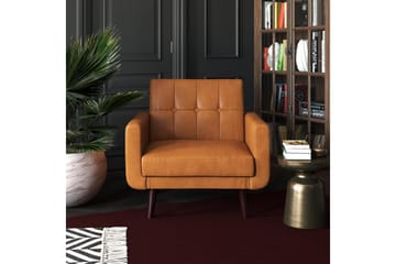 Fåtölj Nola Konstläder/Ljusbrun - Dorel Home - Möbler - Fåtölj & stolar - Fåtölj