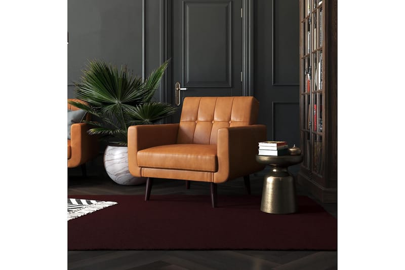 Fåtölj Nola Konstläder/Ljusbrun - Dorel Home - Möbler - Fåtölj & stolar - Fåtölj