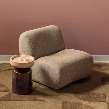 Fåtölj Nomu - Ljusbrun Melange - Möbler - Fåtölj & stolar - Fåtölj - Fåtölj utan armstöd