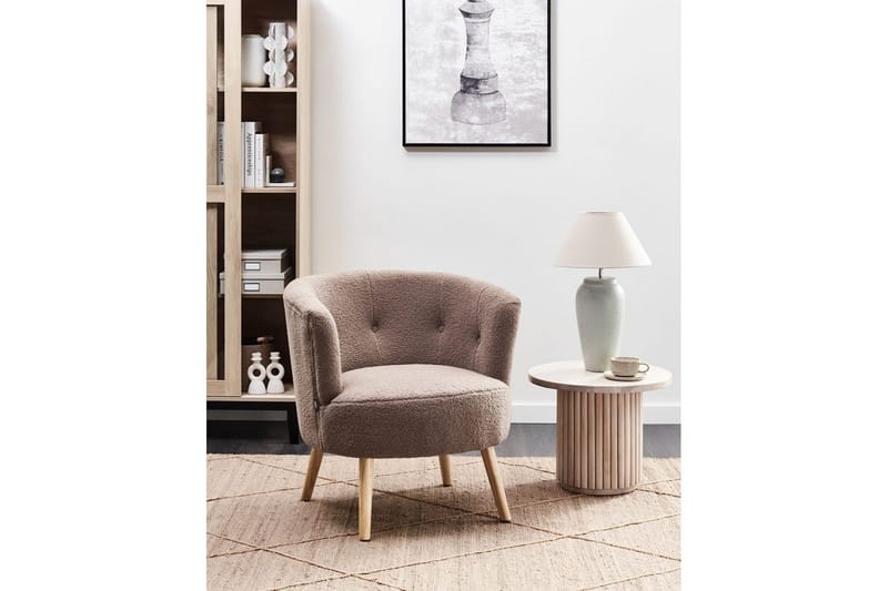 Fåtölj Odenzen Brunt/ljust trä - Brunt/ljust trä - Möbler - Fåtölj & stolar - Fåtölj - Fåtölj utan armstöd