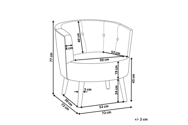 Fåtölj Odenzen Vit/ljust trä - Vit/ljust trä - Möbler - Fåtölj & stolar - Fåtölj - Fåtölj utan armstöd