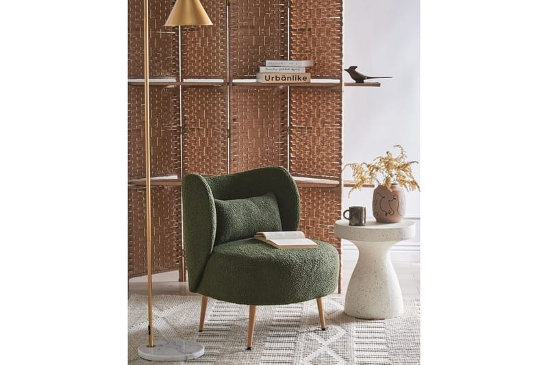 Fåtölj Otsby II Mörkgrön/ljust trä - Mörkgrön/ljust trä - Möbler - Fåtölj & stolar - Fåtölj - Fåtölj utan armstöd