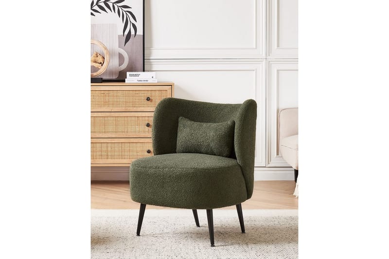 Fåtölj Otsby - Mörkgrön, Svart - Möbler - Fåtölj & stolar - Fåtölj - Fåtölj utan armstöd