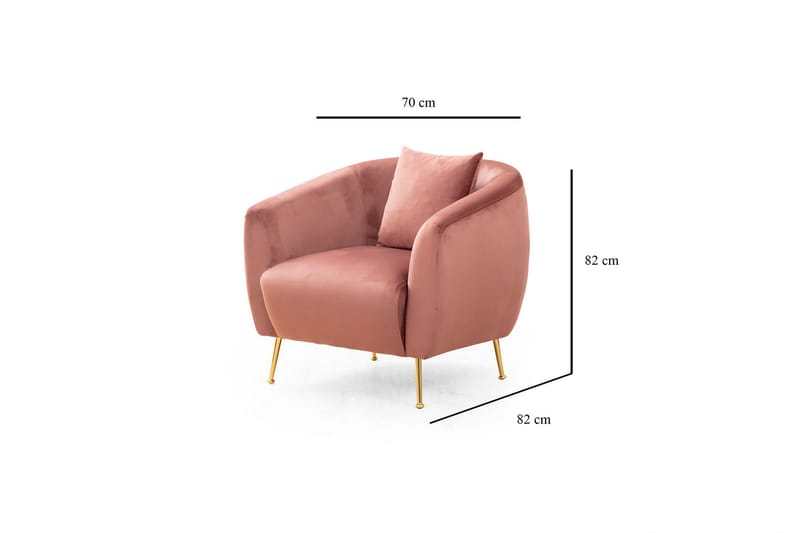 Fåtölj Redcliffe - Rosa - Möbler - Fåtölj & stolar - Fåtölj