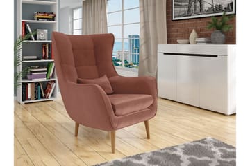 Fåtölj - Rosa - Möbler - Fåtölj & stolar - Fåtölj - Sammetsfåtölj