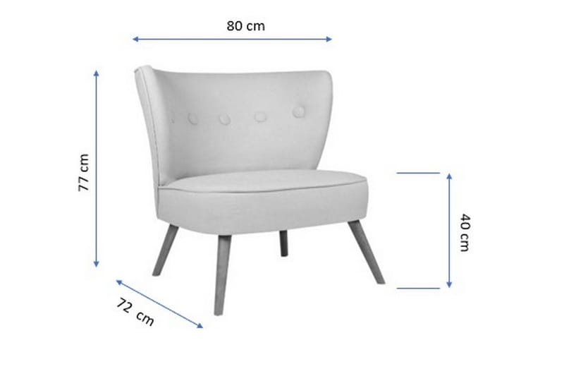 Fåtölj Terriq med Armstöd - Beige - Fåtölj