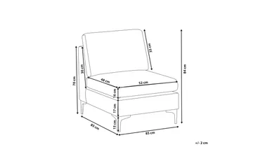 Evja 1-sits Modul - Sammet/Grå - Möbler - Fåtölj & stolar - Fåtölj - Fåtölj utan armstöd
