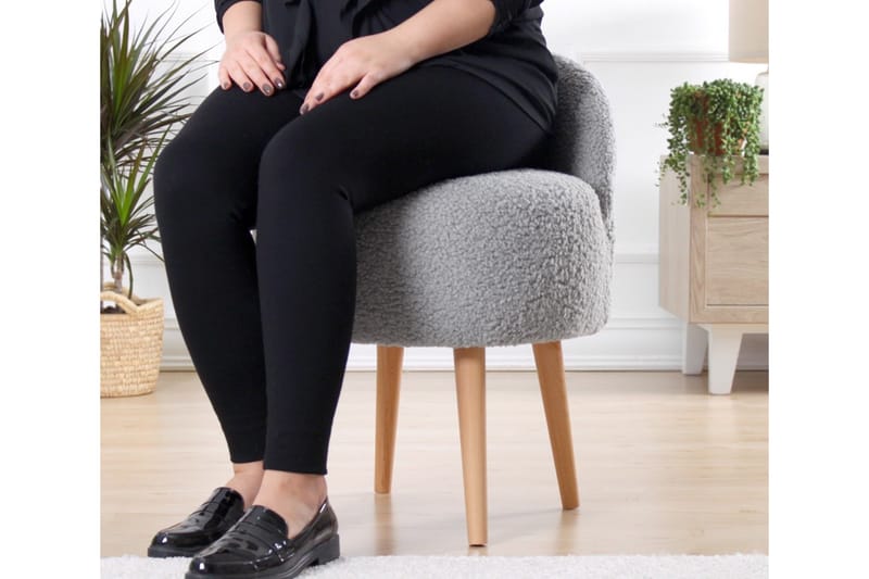Fåtölj Hutchinson 48 cm - Grå - Möbler - Fåtölj & stolar - Fåtölj - Fåtölj utan armstöd