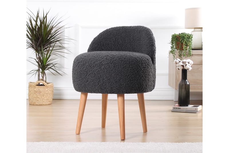 Fåtölj Hutchinson 48 cm - Mörkgrå - Möbler - Fåtölj & stolar - Fåtölj - Fåtölj utan armstöd