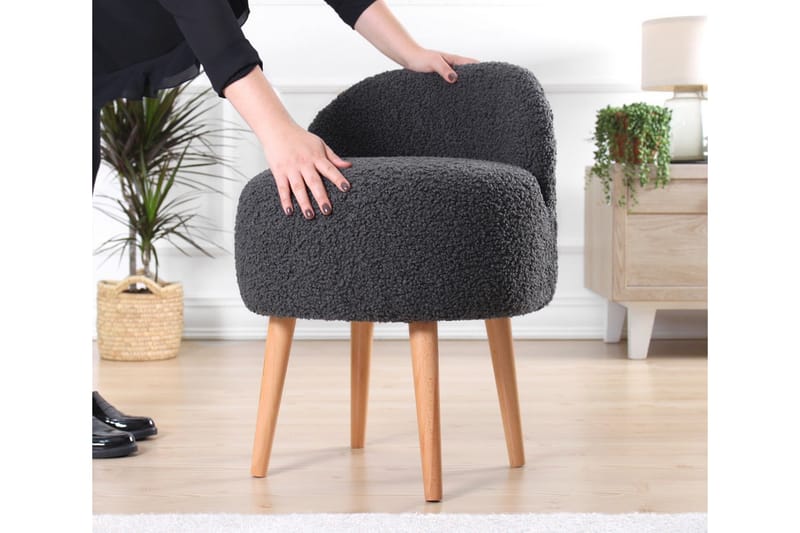 Fåtölj Hutchinson 48 cm - Mörkgrå - Möbler - Fåtölj & stolar - Fåtölj - Fåtölj utan armstöd