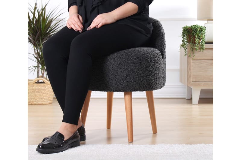 Fåtölj Hutchinson 48 cm - Mörkgrå - Möbler - Fåtölj & stolar - Fåtölj - Fåtölj utan armstöd