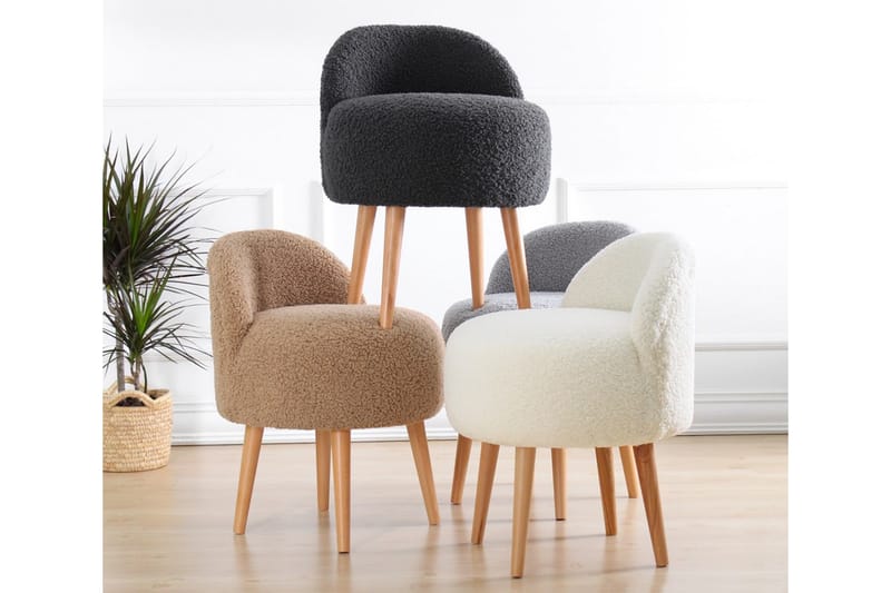 Fåtölj Hutchinson 48 cm - Vit - Möbler - Fåtölj & stolar - Fåtölj - Fåtölj utan armstöd