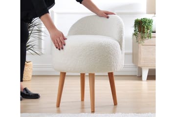 Fåtölj Hutchinson 48 cm - Vit - Möbler - Fåtölj & stolar - Fåtölj - Fåtölj utan armstöd