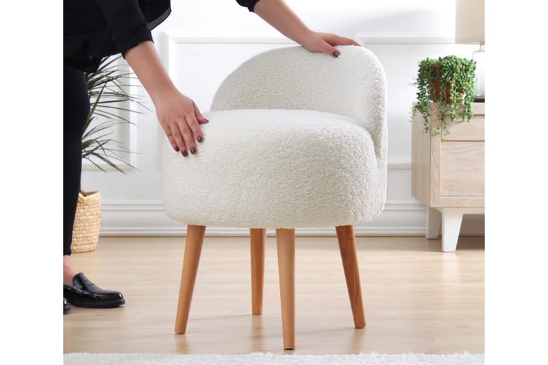 Fåtölj Hutchinson 48 cm - Vit - Möbler - Fåtölj & stolar - Fåtölj - Fåtölj utan armstöd