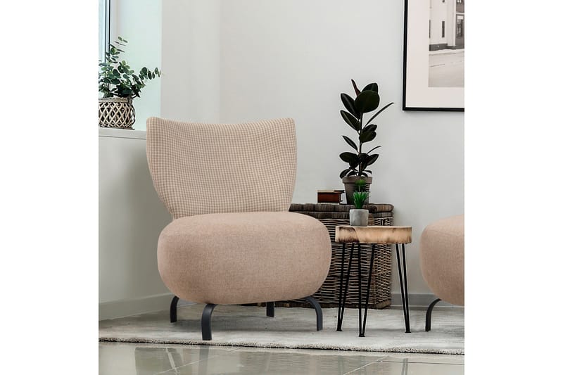 Lolya Fåtölj - Krämvit/Svart - Möbler - Fåtölj & stolar - Fåtölj - Fåtölj utan armstöd