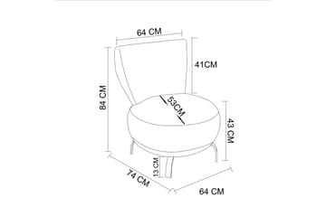 Lolya Fåtölj - Krämvit/Svart - Möbler - Fåtölj & stolar - Fåtölj - Fåtölj utan armstöd