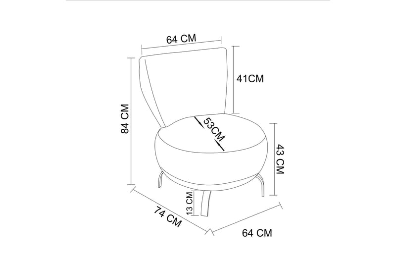 Lolya Fåtölj - Röd/Svart - Möbler - Fåtölj & stolar - Fåtölj - Fåtölj utan armstöd