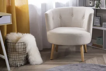 Odenzen Fåtölj - Vit - Möbler - Fåtölj & stolar - Fåtölj - Fåtölj utan armstöd