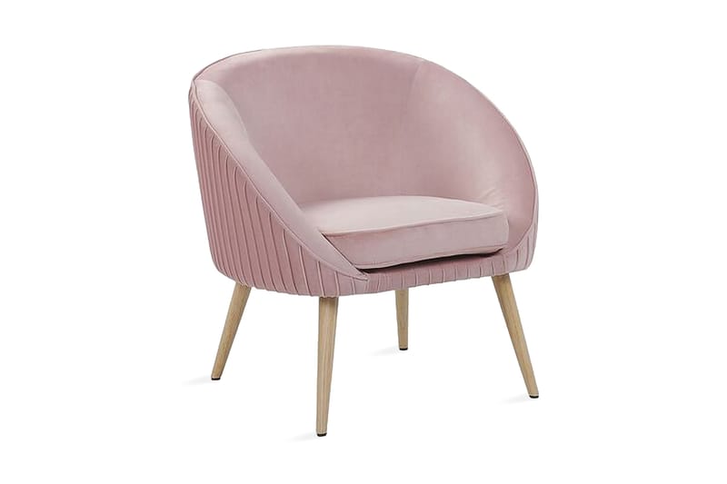 Skaten Sammetsfåtölj, Rosa