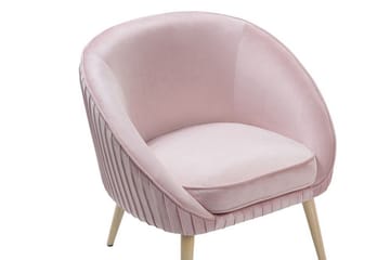 Skaten Sammetsfåtölj - Rosa - Möbler - Fåtölj & stolar - Fåtölj - Fåtölj utan armstöd