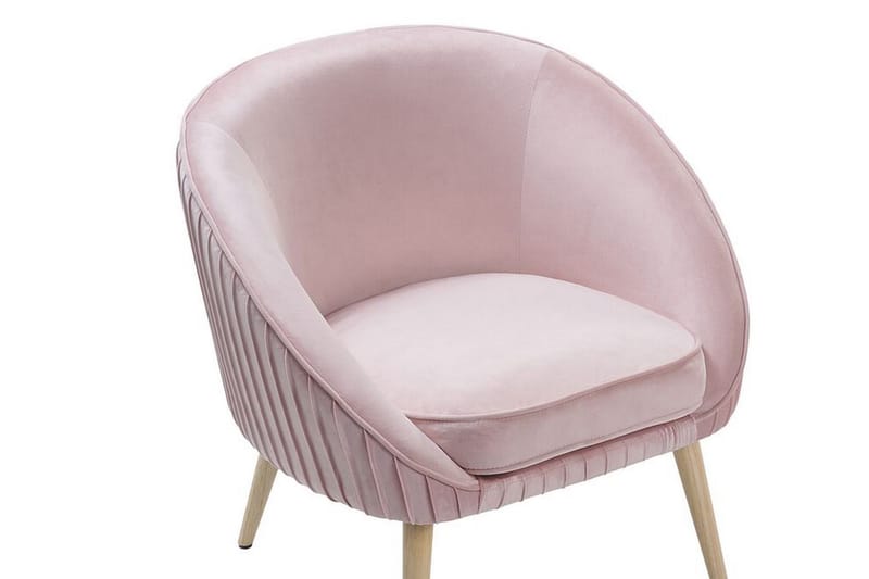 Skaten Sammetsfåtölj - Rosa - Möbler - Fåtölj & stolar - Fåtölj - Fåt ölj utan armstöd