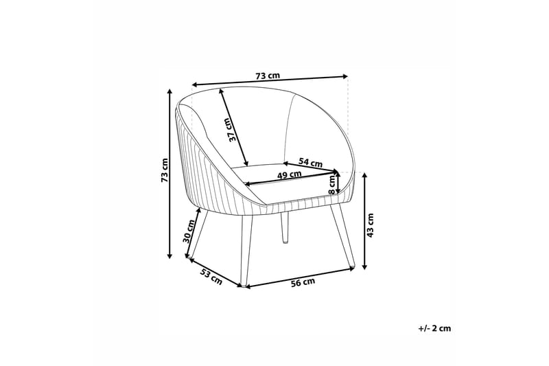 Skaten Sammetsfåtölj - Rosa - Möbler - Fåtölj & stolar - Fåtölj - Fåtölj utan armstöd