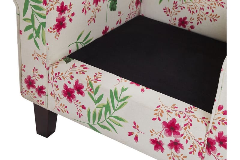 Fåtölj Vangli med Fotpall Blommönster - Beige - Möbler - Fåtölj & stolar - Fåtölj