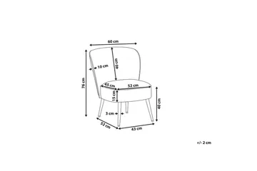 Fåtölj Voss - Beige, grå, svart - Möbler - Fåtölj & stolar - Fåtölj - Fåtölj utan armstöd