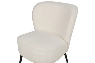 Fåtölj Voss - Vit, Svart - Möbler - Fåtölj & stolar - Fåtölj - Fåtölj utan armstöd