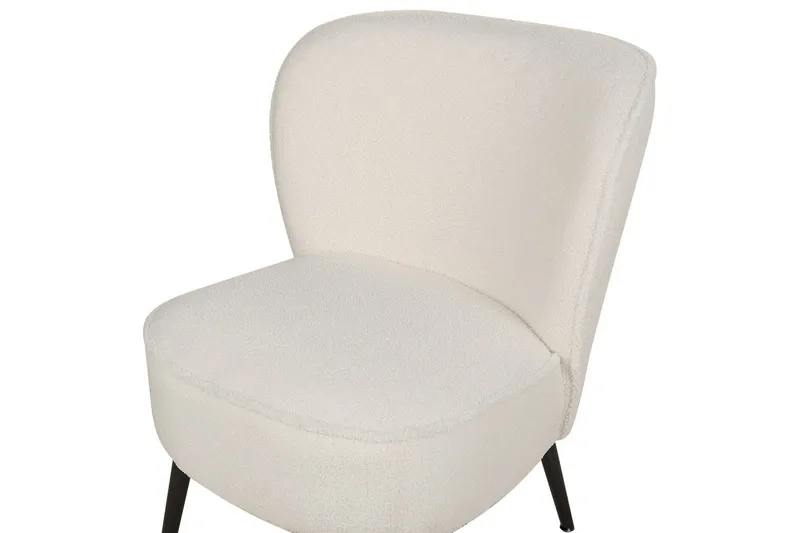 Fåtölj Voss - Vit, Svart - Möbler - Fåtölj & stolar - Fåtölj - Fåtölj utan armstöd