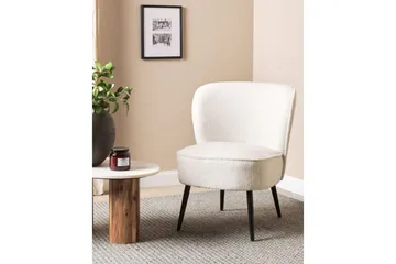 Fåtölj Voss - Vit, Svart - Möbler - Fåtölj & stolar - Fåtölj - Fåtölj utan armstöd