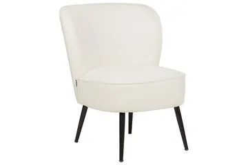 Fåtölj Voss - Vit, Svart - Möbler - Fåtölj & stolar - Fåtölj - Fåtölj utan armstöd