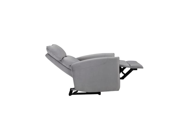 Fåtölj Pineto Grå, Sammet/Metall/Trä - Grå, Sammet/Metall/Trä - Möbler - Fåtölj & stolar - Fåtölj - Biofåtölj & reclinerfåtölj