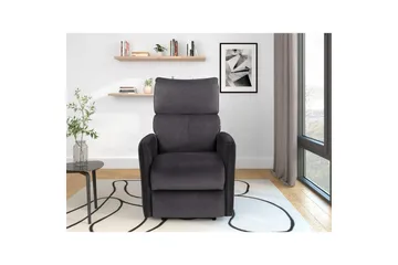 Fåtölj Pineto Antracit, Sammet/Metall/Trä - Antracit, Sammet/Metall/Trä - Möbler - Fåtölj & stolar - Fåtölj - Biofåtölj & reclinerfåtölj