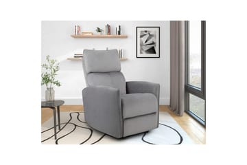 Fåtölj Pineto Grå, Sammet/Metall/Trä - Grå, Sammet/Metall/Trä - Möbler - Fåtölj & stolar - Fåtölj - Biofåtölj & reclinerfåtölj