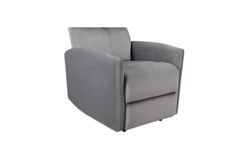 Fåtölj Pineto Grå, Sammet/Metall/Trä - Grå, Sammet/Metall/Trä - Möbler - Fåtölj & stolar - Fåtölj - Biofåtölj & reclinerfåtölj