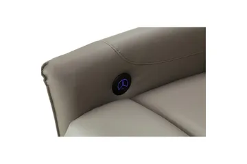 Fåtölj Pineto Ljusgrå, PU/metall/trä - Ljusgrå, PU/metall/trä - Möbler - Fåtölj & stolar - Fåtölj - Biofåtölj & reclinerfåtölj