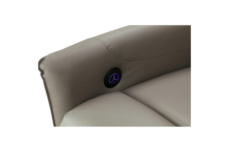 Fåtölj Pineto Ljusgrå, PU/metall/trä - Ljusgrå, PU/metall/trä - Möbler - Fåtölj & stolar - Fåtölj - Biofåtölj & reclinerfåtölj