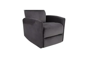Fåtölj Pineto Antracit, Sammet/Metall/Trä - Antracit, Sammet/Metall/Trä - Möbler - Fåtölj & stolar - Fåtölj - Biofåtölj & reclinerfåtölj