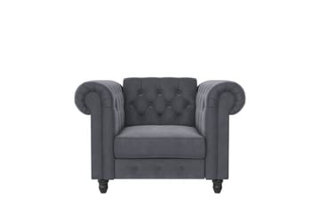 Fåtölj Felix Antracit, Sammet/Trä/Metall - Antracit, Sammet/Trä/Metall - Möbler - Fåtölj & stolar - Fåtölj