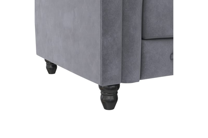 Fåtölj Felix Antracit, Sammet/Trä/Metall - Antracit, Sammet/Trä/Metall - Möbler - Fåtölj & stolar - Fåtölj