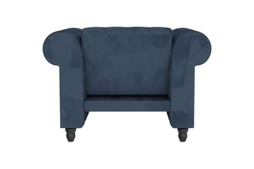 Fåtölj Felix Blå, Sammet/Trä/Metall - Blå, Sammet/Trä/Metall - Möbler - Fåtölj & stolar - Fåtölj