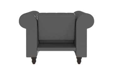 Fåtölj Felix Grå, PU/trä/metall - Grå, PU/trä/metall - Möbler - Fåtölj & stolar - Fåtölj