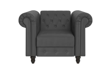 Fåtölj Felix Grå, PU/trä/metall - Grå, PU/trä/metall - Möbler - Fåtölj & stolar - Fåtölj