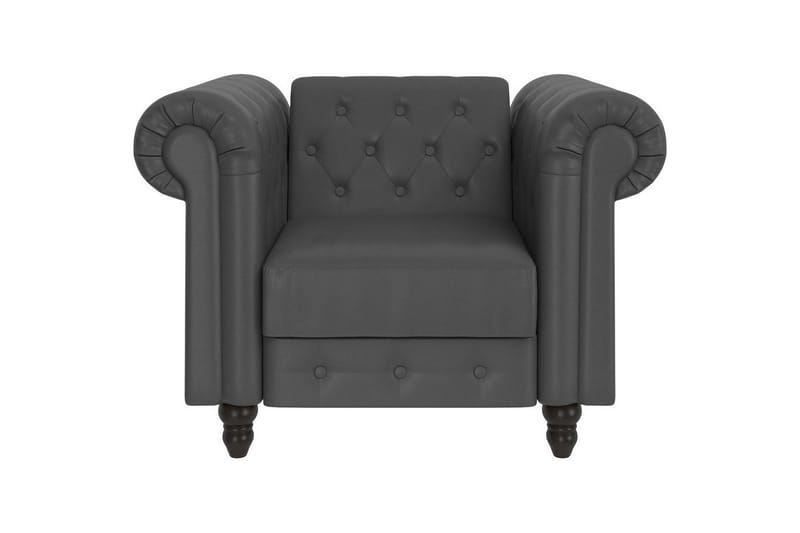 Fåtölj Felix Grå, PU/trä/metall - Grå, PU/trä/metall - Möbler - Fåtölj & stolar - Fåtölj