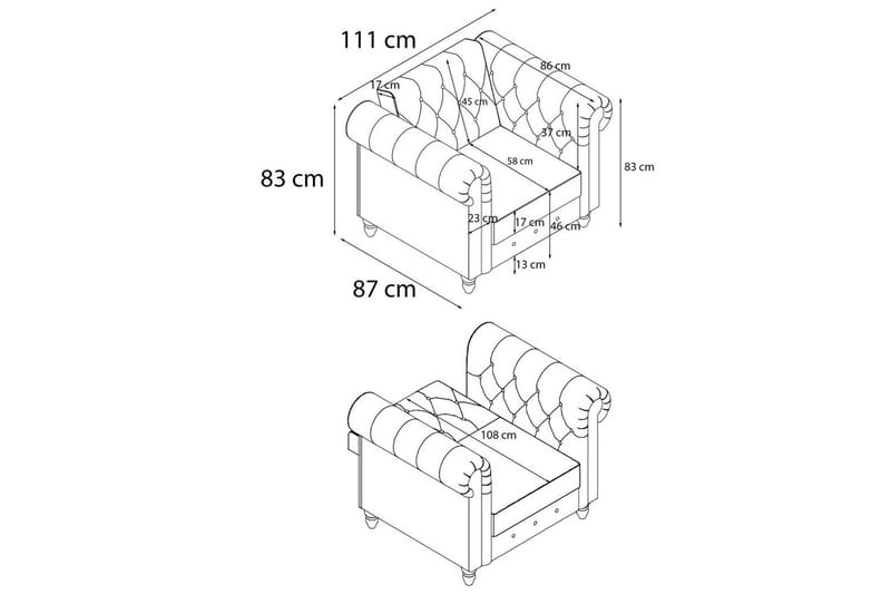 Fåtölj Felix II Grå - Grå - Möbler - Fåtölj & stolar - Fåtölj