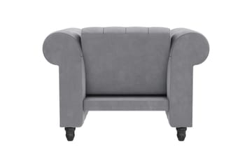 Fåtölj Felix Ljusgrå, Sammet/Trä/Metall - Ljusgrå, Sammet/Trä/Metall - Möbler - Fåtölj & stolar - Fåtölj