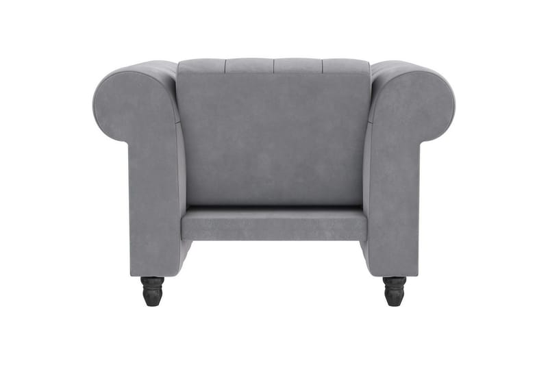 Fåtölj Felix Ljusgrå, Sammet/Trä/Metall - Ljusgrå, Sammet/Trä/Metall - Möbler - Fåtölj & stolar - Fåtölj