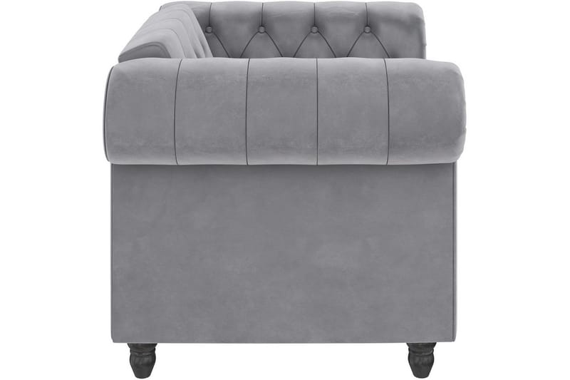 Fåtölj Felix Ljusgrå, Sammet/Trä/Metall - Ljusgrå, Sammet/Trä/Metall - Möbler - Fåtölj & stolar - Fåtölj